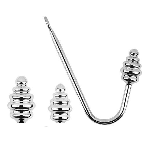 GreatBenefit Ribbed 8826 Hook Anal Screw-in Set 0710